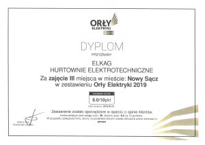 Dyplom Orły Elektryki